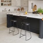 Aiden Black Mango Wood Bar Stools - Set of 2  - Black Iron Legs - Image 2