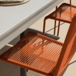 Amelia 6 Seater Pale Grey Concrete Garden Dining Set with Ryder Burnt Orange Chairs - Image 6