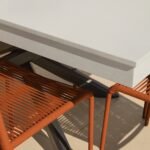 Amelia 6 Seater Pale Grey Concrete Garden Dining Set with Ryder Burnt Orange Chairs - Image 5