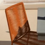 Amelia 6 Seater Dove Grey Concrete Garden Dining Set with Ryder Burnt Orange Chairs - Image 8