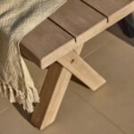 Shiro 6 Seater Wooden Garden Dining Set with 4 Imani Chairs & Charlotte Bench - Whitewash - Image 13