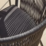 Hali 6 Seater Wooden Outdoor Dining Set with Hali Black Chairs & Grey LED Premium Cantilever Parasol  - 235cm - Image 10