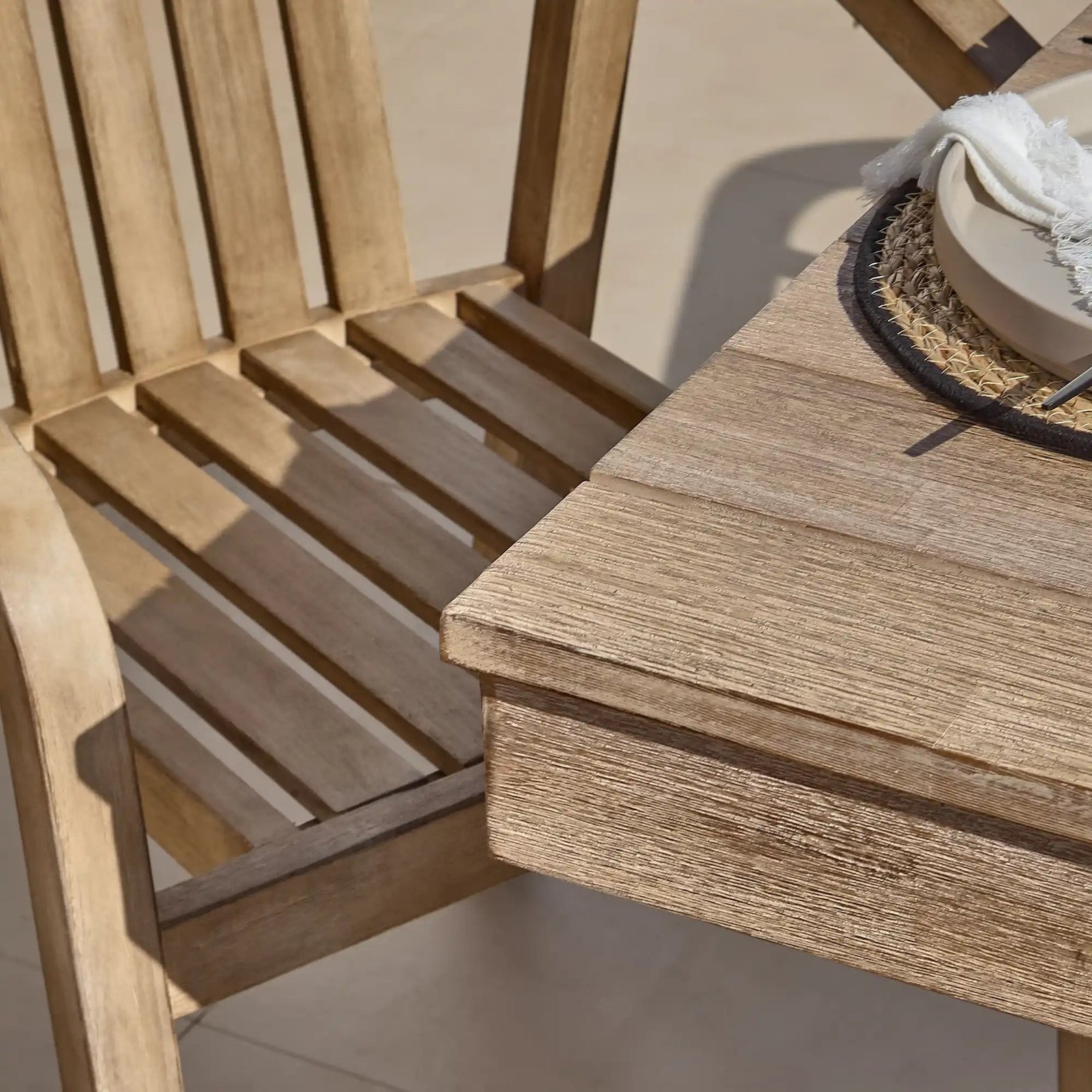 Outlet - Shiro Wooden Garden Dining Chair - Set of 4 - Image 3