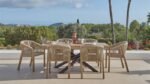Amelia 6 Seater Wooden Garden Dining Set with 6 Nala Chairs - Image 2