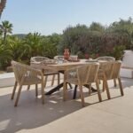 Amelia 6 Seater Wooden Garden Dining Set with 6 Nala Chairs