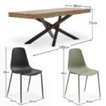 Amelia 6 Seater Wooden Garden Dining Set with Wren Chairs - Image 19