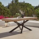 Amelia 6 Seater Wooden Garden Dining Set with Wren Black Chairs - Image 2