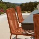 Amelia 6 Seater Dove Grey Concrete Garden Dining Set with Ryder Burnt Orange Chairs - Image 4