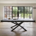 Amelia Black Extendable Dining Table Set - 6 Seater - Marilyn Soft Beige Dining Chairs - Black Legs - Image 3