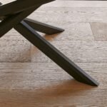 Amelia Black Extending Dining Table Set - 6 Seater - Chloe Light Beige Boucle Dining Chairs - Black Oak Legs - Image 5