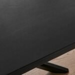 Amelia Black Extending Dining Table Set - 6 Seater - Nolan Fawn Linen Dining Chairs - Black Legs - Image 4