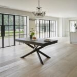 Amelia Black Extendable Dining Table Set - 6 Seater - Marilyn Soft Beige Dining Chairs - Black Legs - Image 7