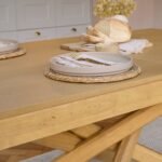 Amelia Pale Oak Dining Table Set - 6 Seater - Mabel Pale Oak Spindle Back Chairs - Image 3