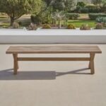 Palm 6 Seater Wooden Garden Dining Set with 4 Shiro Cushioned Chairs & Charlotte Bench - Image 4