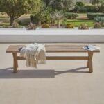 Charlotte Wooden Garden Bench - Whitewash Acacia
