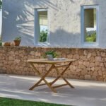 Ashby 4 Seater Wooden Round Garden Dining Set with 4 Cove Rope Chairs & Grey Parasol  - 130cm - Image 3