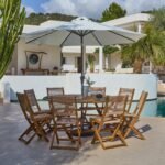 Ashby 8 Seater Wooden Round Garden Dining Set with 8 Cove Rope Chairs   - 160cm - Image 8