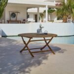 Ashby 8 Seater Wooden Round Garden Dining Set with 8 Cove Rope Chairs   - 160cm - Image 2