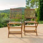 Ashby 6 Seater Wooden Rectangular Garden Dining Set with Cream LED Premium Parasol - 150cm - Image 4