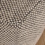 Atcham Wool & Cotton Ottoman Stool - Black/Natural - Image 4