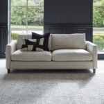 Outlet - Ava 3 Seater Sofa - Light Beige Boucle with Black Oak Legs