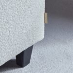 Ava Light Beige Boucle Armchair - Black Oak Legs - Image 8