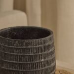 Abala Rustic Grey Cement Plant Pot - Image 2