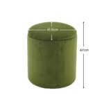 Abigail Storage Pouffe/Footstool - Fern Green - Image 8