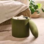 Abigail Storage Pouffe/Footstool - Fern Green - Image 2