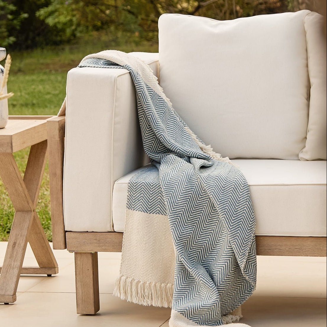 Akira 3 Seater Sofa Garden Cushion Covers - Linen - Image 4
