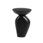 Alder Mango Wood Round Side Table - Jet Black - Image 5