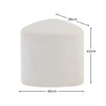 Alder Footstool - Ivory - Image 8