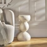 Alder Concrete Round Side Table - Sand - Image 2