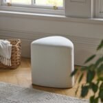 Alder Footstool - Ivory