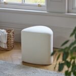 Alder Footstool - Oyster White