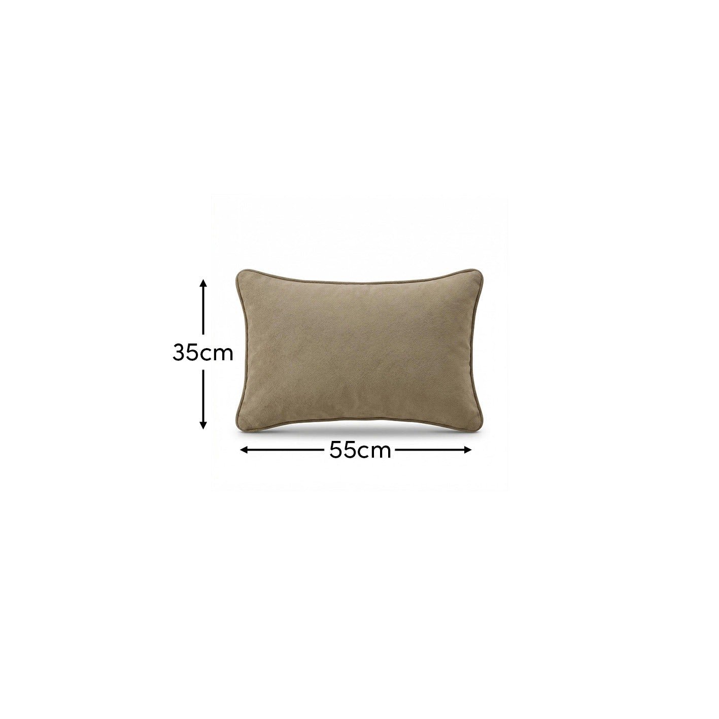 Alford 35x55cm Velvet Piped Edge Scatter Cushion Cover - Driftwood - Image 7