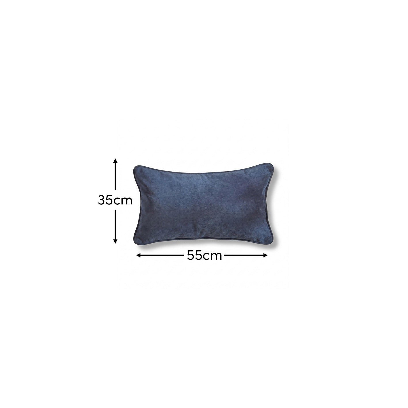 Alford 35x55cm Velvet Piped Edge Scatter Cushion Cover - Ink Blue - Image 7