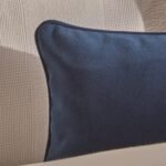 Alford 35x55cm Velvet Piped Edge Scatter Cushion Cover - Ink Blue - Image 3