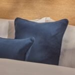 Alford 35x55cm Velvet Piped Edge Scatter Cushion Cover - Ink Blue - Image 4