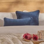 Alford 35x55cm Velvet Piped Edge Scatter Cushion Cover - Ink Blue - Image 5