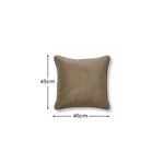 Alford 45x45cm Velvet Piped Edge Scatter Cushion Cover - Driftwood - Image 7