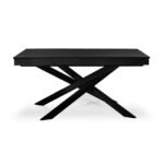 Amelia Black Dining Table Set - 6 Seater - Marilyn Soft Beige Dining Chairs - Black Legs - Image 9