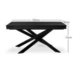 Amelia Black Dining Table Set - 6 Seater - Marilyn Boucle Dining Chairs - Black Legs - Image 12