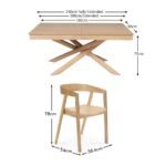 Amelia Pale Oak Extendable Dining Table Set - 6 Seater - Pale Oak Armchairs - Image 11