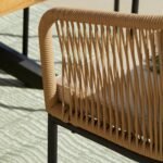 Amelia 8 Seater Natural Wood Black Legs Garden Dining Set - Hali Natural Chairs - Image 7