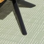 Amelia 6 Seater White Acacia Wood Black Legs Garden Dining Set - Hali Black Chairs - Image 8