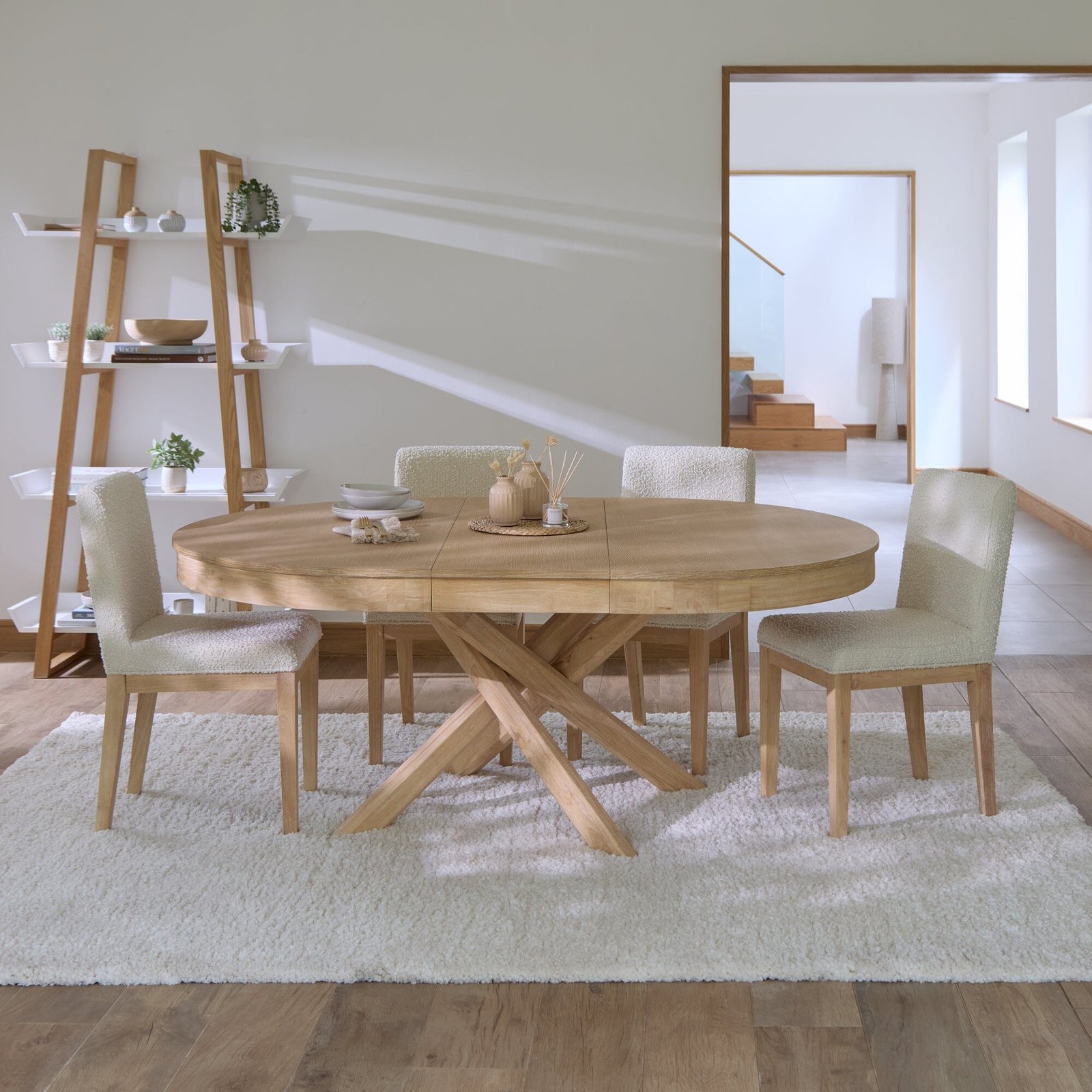 Amelia Whitewash Wood Extendable Dining Table - Image 5