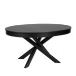 Amelia Black Oak Oval Extending Dining Table Set - 6 Seater - Freya Oat Boucle Dining Chairs- Black Oak Legs - Image 17