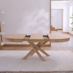 Amelia Extendable Whitewash Oval Dining Table Set  - 6 Seater - Faye Dining Chairs - Whitewash Oak Legs - Image 8