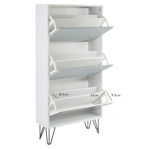 Anderson shoe cabinet - white & grey - Laura James